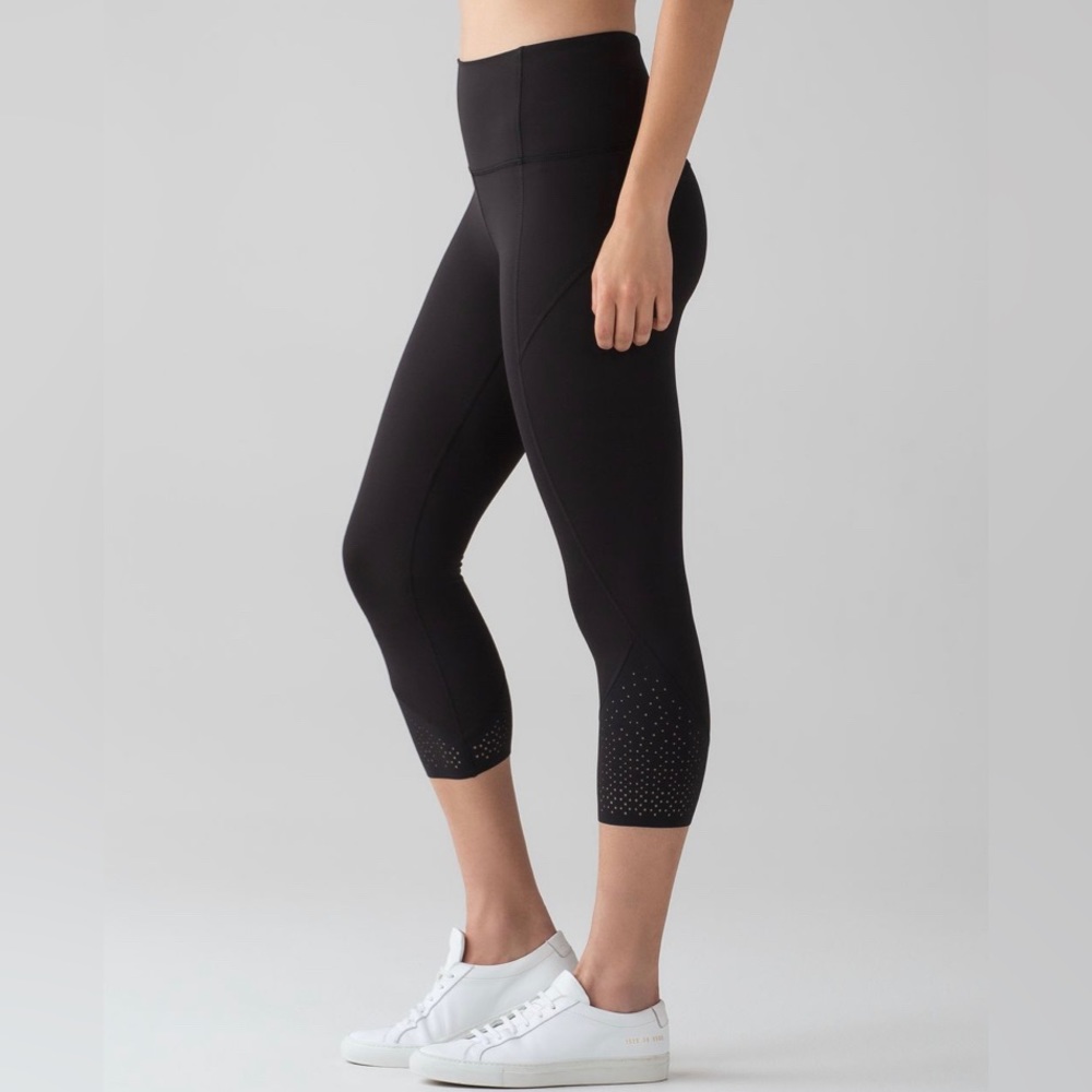Lululemon Anew Crop Leggings Black (21”) Size 6